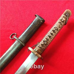 Japanese NCO Sword Samurai Katana Matching Number Brass Handle Steel Sheath F846