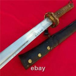 Japanese NCO Sword Samurai Katana Saber Ox/Hide Steel Sheath Brass Handle F4