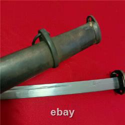 Japanese NCO Sword Samurai Katana Signed Blade Brass Handle Steel Scabbard S125