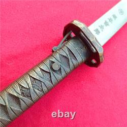 Japanese NCO Sword Samurai Katana Signed Blade Brass Handle Steel Scabbard S177