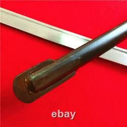 Japanese Nco Sword Samurai Katana Brass Handle Signed Blade Steel Scabbard A49