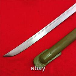 Japanese Nco Sword Samurai Katana Brass Handle Signed Blade Steel Scabbard A68