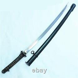 Japanese Nco Sword Samurai Katana Brass Handle Steel Sheath W Matching Number H