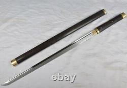 Japanese Ninja Straight Sword Knife Katana Steel with Clay Tempered Sharp #2207