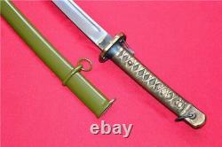 Japanese Sword Katana Samurai WW2 High Carbon Steel With Sheath & Brass Handle