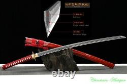 Japanese Sword Pattern Steel + 1045 Steel Kobuse Jihada Hamon Blade Katana #3084