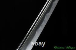 Japanese Sword Pattern Steel + 1045 Steel Kobuse Jihada Hamon Blade Katana #3084