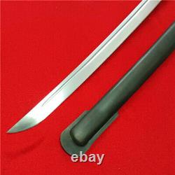 Japanese Sword Samurai Katana Carbon Steel Blade Brass Handle Steel Sheath F211