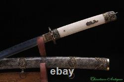 Japanese Tachi Sword Sharp Honsanmai Blade W Clay Tempered Samurai Katana #3724