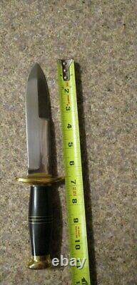 John Nelson Cooper Knife! Swedge Blade! Brass and Micarta Handle! U Hilt