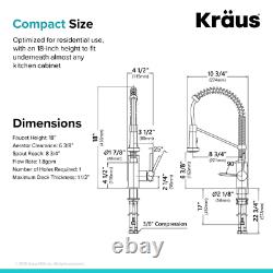 KRAUS Pull-Down Sprayer Kitchen Faucet Bolden 1-Handle Dual Function Sprayhead