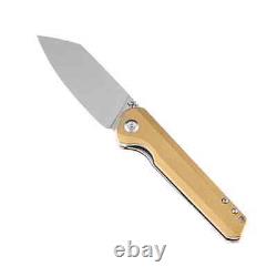 Kansept Knives Bulldozer Folding Knife 3.56 CPM S35VN Steel Blade Brass Handle