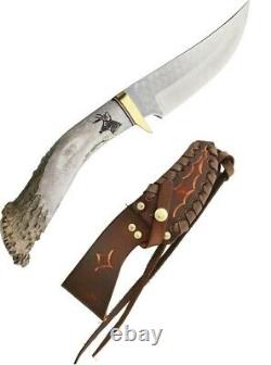 Ken Richardson Knives Fixed Knife 4 1085HC Steel Blade Shed Deer Antler Handle