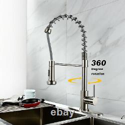 Kitchen Faucet Single Handle Pull Down 2-Function Sprayer Faucet Stainless Steel