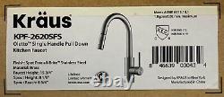 Kraus KPF-2620SFS Single Handle Oletto Kitchen Faucet, 16 Inch (Stainless Steel)