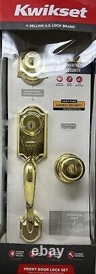 Kwikset Montara Brass Single Cylinder Door Handleset/Juno Knob 95530-017