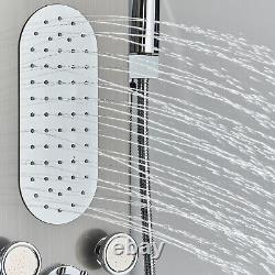 LED Shower Panel Tower System Rainfall Head Massage Body Jets Stainless steel