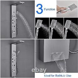 LED Shower Tower Panel System Stainless Steel Massage Body Jets Sprayer