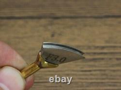 Leather Craft heatable Brass Handle Stainless Steel Press Edge Sector DIY Tool