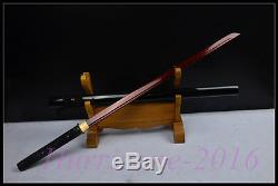 Leather Handle Full Tang Blade Japanese Samurai Sword High Carbon Steel Katana