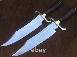 Lot Of 2 Custom Handmade 5160 Spring Steel Alamo Musso Bowie Knife True Replica