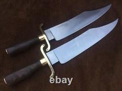 Lot Of 2 Custom Handmade 5160 Spring Steel Alamo Musso Bowie Knife True Replica