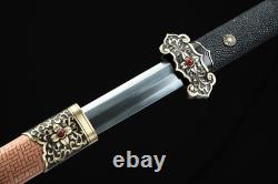 Luxury Copper SAYA Tang SwordForged Folded Steel Clay Tempered Saber Knife