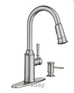MOEN Glenshire Pull-Down Kitchen Faucet Spot Resist Stainless Steel with Soap Disp