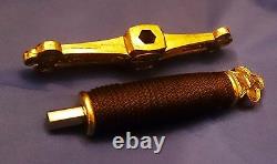 Martinist Masonic Sword PAPUS design brass Heavy handle straight blade 21 long