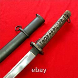 Matching Number Japan NCO Sword Samurai Katana Brass Handle Steel Scabbard A205