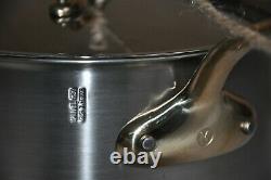 Mauviel 1830 Stainless Steel with Brass Handle 4-quart Sauce Pan with Lid NEW