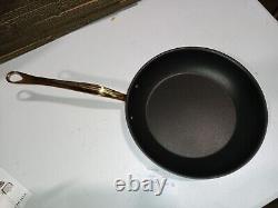 Mauviel M'Cook B 2.6mm Nonstick Round Frying Pan With Brass Handles, 11-In