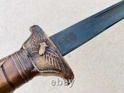 Military Japanese Air Force Dagger Short Sword Samurai Tanto Brass Handle Sheath