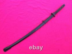 Military Japanese Army Nco Sword Samurai Katana Carbon Steel Blade Brass Handle