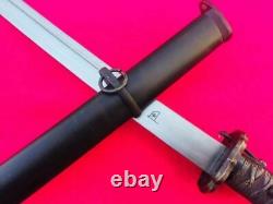 Military Japanese Carbon Steel Blade Nco Sword Saber Samurai Katana Brass Handle