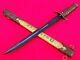 Military Japanese Navy Dagger Short Sword Knife Samurai Tanto Brass Handle Saya
