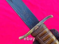 Military Japanese Navy Short Sword Dagger Ninja Tanto Blade Brass Handle Sheath