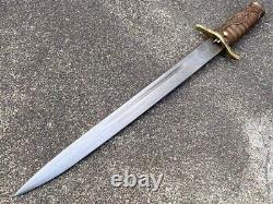Military Japanese Navy Sword Dagger Samurai Ninja Tanto Brass Handle Scabbard