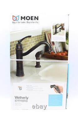 Moen Wetherly Single-Handle Kitchen Faucet, Bronze 87999BRB