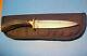 New Custom Dagger Knife Damascus Blade Stag Handle Brass Guard Zippered Case