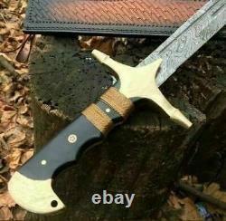 New Custom Handmade Damascus Steel Scimitar Sword Micarte Handle 4404