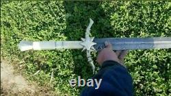 New Custom Handmade Damascus Steel Viking Sword, With Bone Handle