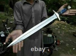 New Custom Handmade Die Tool Steel Viking Warrior Sword, Bone & Micarta Handle