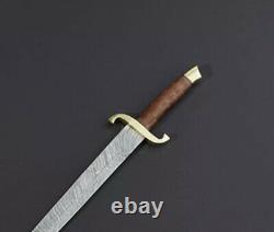New Custom Handmade Hand Forged Damascus Steel Viking Sword Combat Sword 30