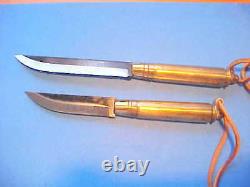New Custom Knife Knives Set Finnish Finland Carbon Lauri Brass Hunter Skinner