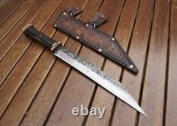 New Custom Made Viking Seax Sword High Carbon Steel Bushcraft Sword Brass