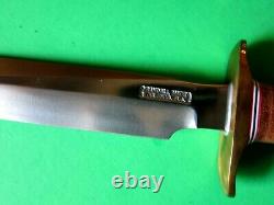 New Randall #1 8 Stacked Leather Handle, Brass Hilt & Carbon Steel Knife