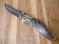 Nib Buck 419 Kalinga Knife Brass Frame Bos S30v Blade Walnut Wood Handles USA