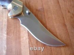 Nib Buck 419 Kalinga Knife Brass Frame Bos S30v Blade Walnut Wood Handles USA
