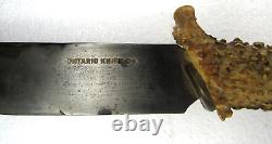 Ontario Knife Co. 18 Blade 24 Machete Stag Horn Handle Diamond Brass Mounts